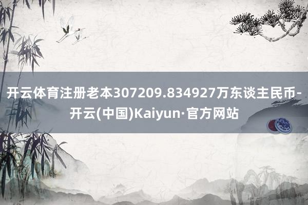 开云体育注册老本307209.834927万东谈主民币-开云(中国)Kaiyun·官方网站