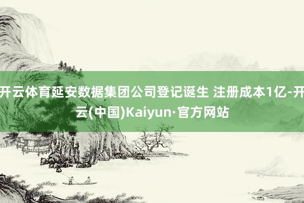 开云体育延安数据集团公司登记诞生 注册成本1亿-开云(中国)Kaiyun·官方网站