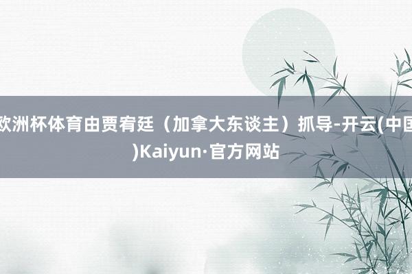 欧洲杯体育由贾宥廷（加拿大东谈主）抓导-开云(中国)Kaiyun·官方网站
