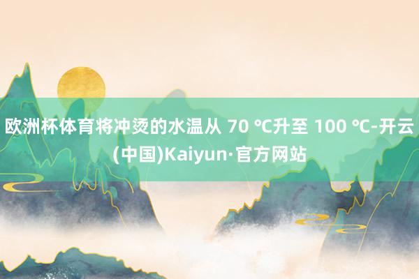 欧洲杯体育将冲烫的水温从 70 ℃升至 100 ℃-开云(中国)Kaiyun·官方网站