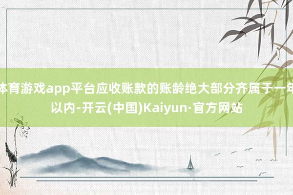 体育游戏app平台应收账款的账龄绝大部分齐属于一年以内-开云(中国)Kaiyun·官方网站