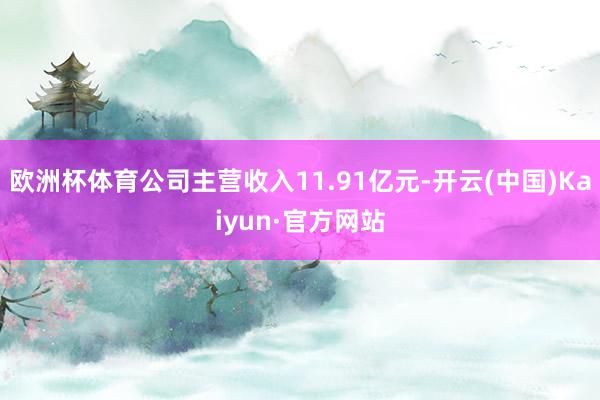 欧洲杯体育公司主营收入11.91亿元-开云(中国)Kaiyun·官方网站