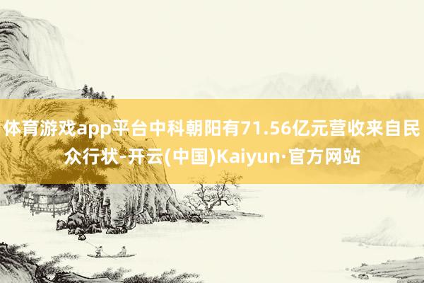 体育游戏app平台中科朝阳有71.56亿元营收来自民众行状-开云(中国)Kaiyun·官方网站