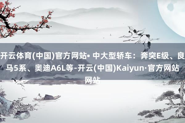 开云体育(中国)官方网站• 中大型轿车：奔突E级、良马5系、奥迪A6L等-开云(中国)Kaiyun·官方网站