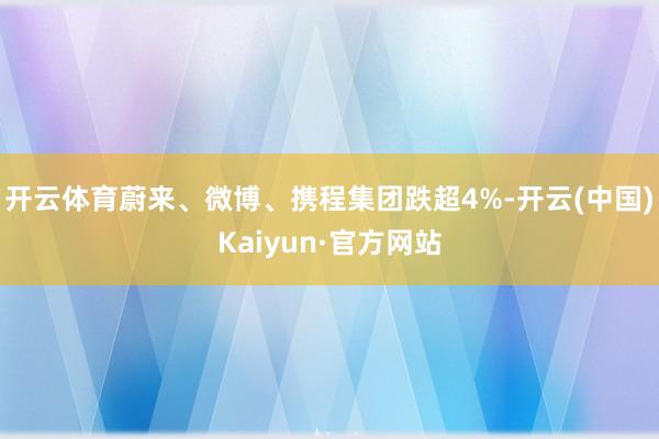 开云体育蔚来、微博、携程集团跌超4%-开云(中国)Kaiyun·官方网站