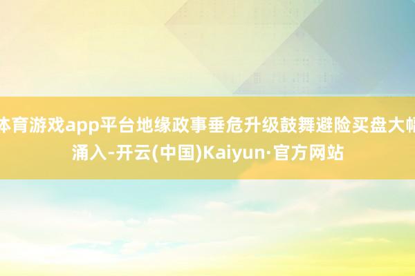 体育游戏app平台地缘政事垂危升级鼓舞避险买盘大幅涌入-开云(中国)Kaiyun·官方网站