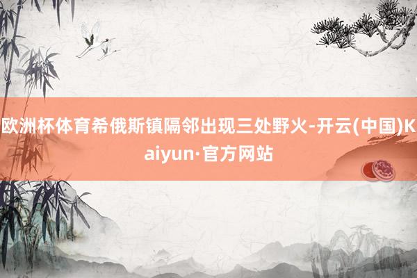 欧洲杯体育希俄斯镇隔邻出现三处野火-开云(中国)Kaiyun·官方网站
