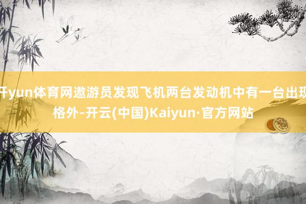 开yun体育网遨游员发现飞机两台发动机中有一台出现格外-开云(中国)Kaiyun·官方网站