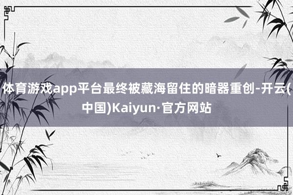 体育游戏app平台最终被藏海留住的暗器重创-开云(中国)Kaiyun·官方网站