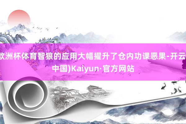 欧洲杯体育智狼的应用大幅擢升了仓内功课恶果-开云(中国)Kaiyun·官方网站