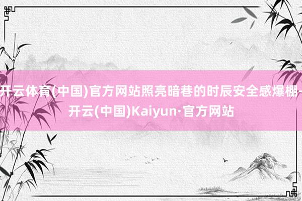 开云体育(中国)官方网站照亮暗巷的时辰安全感爆棚-开云(中国)Kaiyun·官方网站