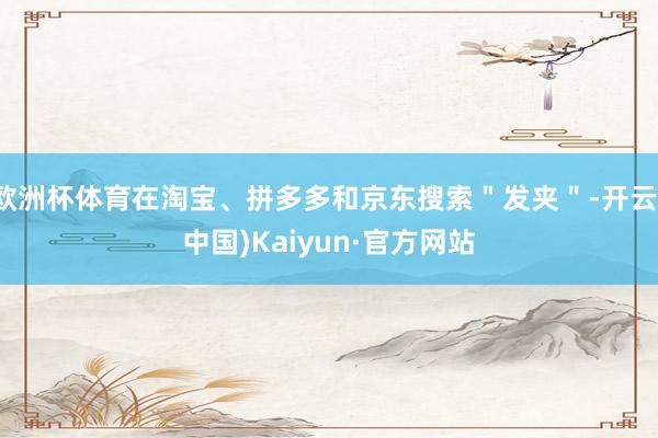 欧洲杯体育在淘宝、拼多多和京东搜索＂发夹＂-开云(中国)Kaiyun·官方网站