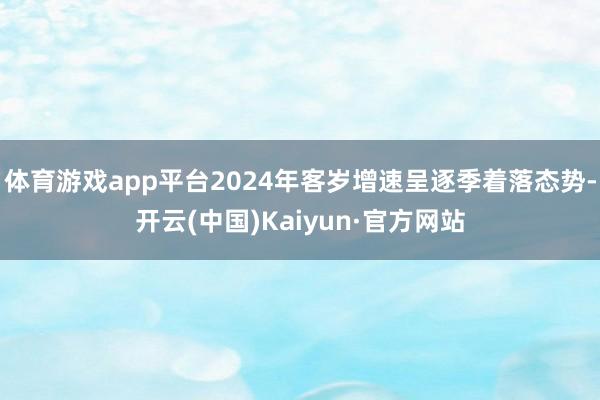 体育游戏app平台2024年客岁增速呈逐季着落态势-开云(中国)Kaiyun·官方网站