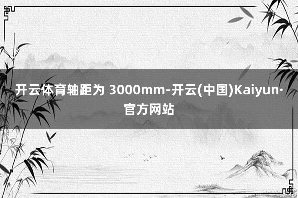 开云体育轴距为 3000mm-开云(中国)Kaiyun·官方网站