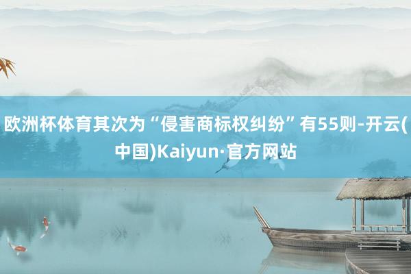 欧洲杯体育其次为“侵害商标权纠纷”有55则-开云(中国)Kaiyun·官方网站