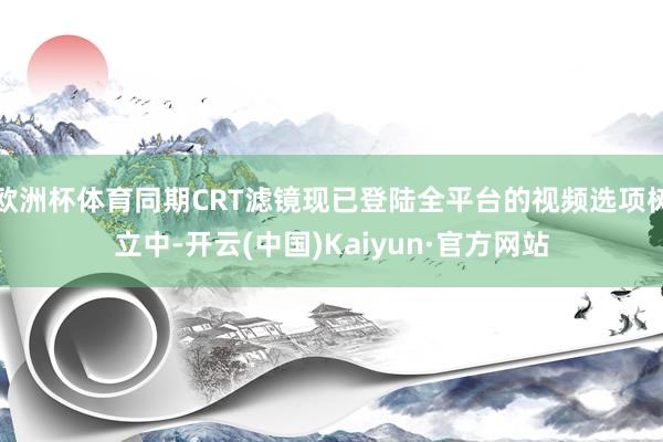 欧洲杯体育同期CRT滤镜现已登陆全平台的视频选项树立中-开云(中国)Kaiyun·官方网站