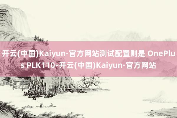 开云(中国)Kaiyun·官方网站测试配置则是 OnePlus PLK110-开云(中国)Kaiyun·官方网站