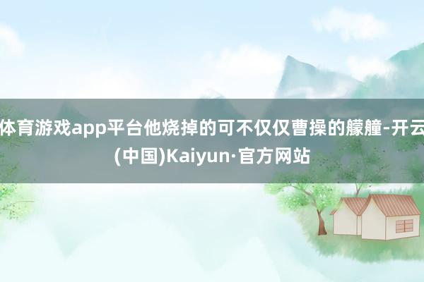 体育游戏app平台他烧掉的可不仅仅曹操的艨艟-开云(中国)Kaiyun·官方网站