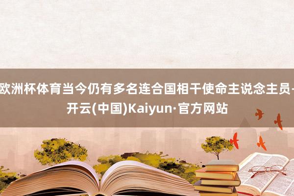 欧洲杯体育当今仍有多名连合国相干使命主说念主员-开云(中国)Kaiyun·官方网站