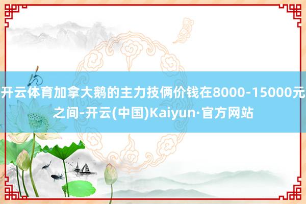 开云体育加拿大鹅的主力技俩价钱在8000-15000元之间-开云(中国)Kaiyun·官方网站