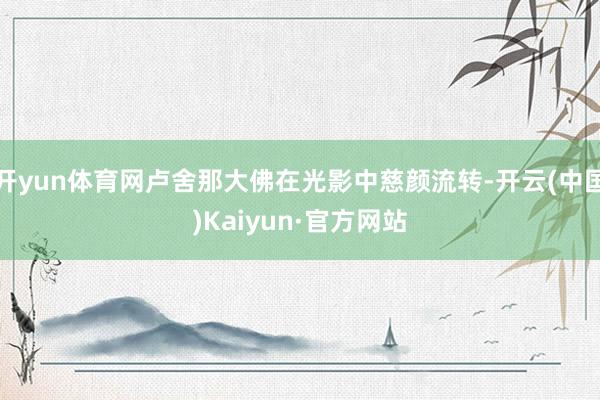 开yun体育网卢舍那大佛在光影中慈颜流转-开云(中国)Kaiyun·官方网站