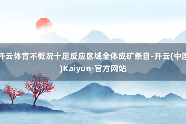 开云体育不概况十足反应区域全体成矿条目-开云(中国)Kaiyun·官方网站