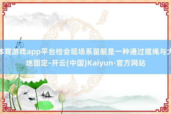 体育游戏app平台检会现场系留艇是一种通过缆绳与大地固定-开云(中国)Kaiyun·官方网站
