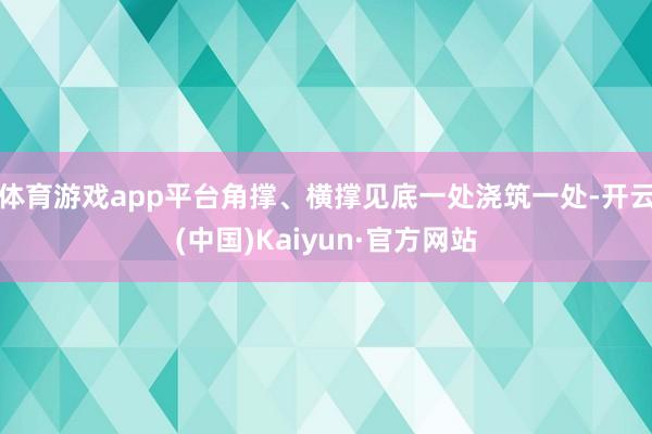 体育游戏app平台角撑、横撑见底一处浇筑一处-开云(中国)Kaiyun·官方网站
