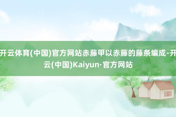 开云体育(中国)官方网站赤藤甲以赤藤的藤条编成-开云(中国)Kaiyun·官方网站