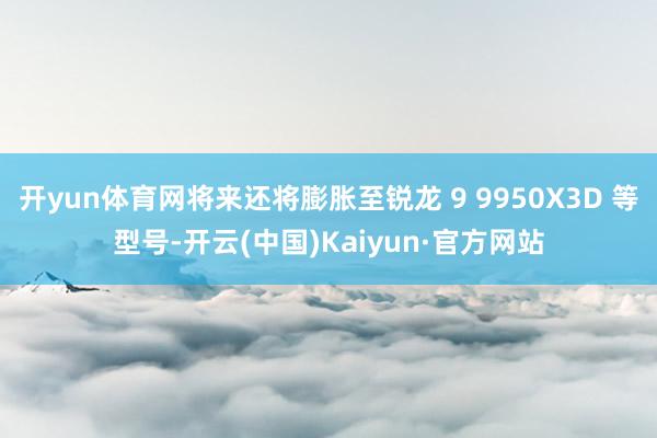 开yun体育网将来还将膨胀至锐龙 9 9950X3D 等型号-开云(中国)Kaiyun·官方网站