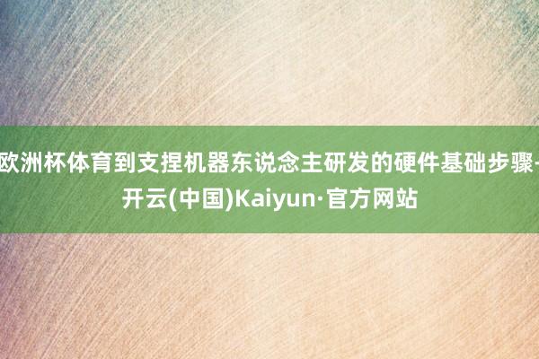 欧洲杯体育到支捏机器东说念主研发的硬件基础步骤-开云(中国)Kaiyun·官方网站