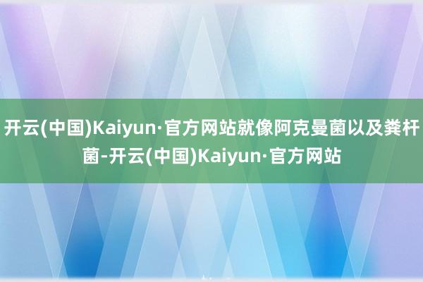 开云(中国)Kaiyun·官方网站就像阿克曼菌以及粪杆菌-开云(中国)Kaiyun·官方网站