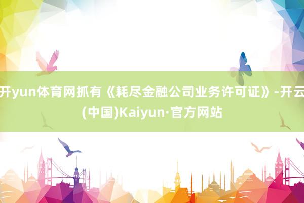 开yun体育网抓有《耗尽金融公司业务许可证》-开云(中国)Kaiyun·官方网站