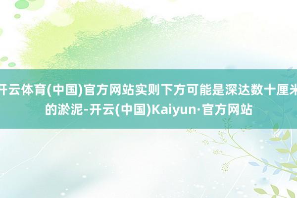 开云体育(中国)官方网站实则下方可能是深达数十厘米的淤泥-开云(中国)Kaiyun·官方网站